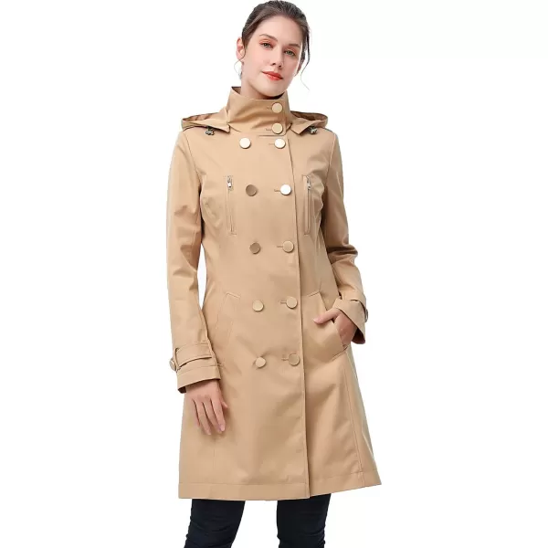 imageBGSD Women Amari Waterproof Hooded Trench Coat  Regular ampamp Plus SizeTan