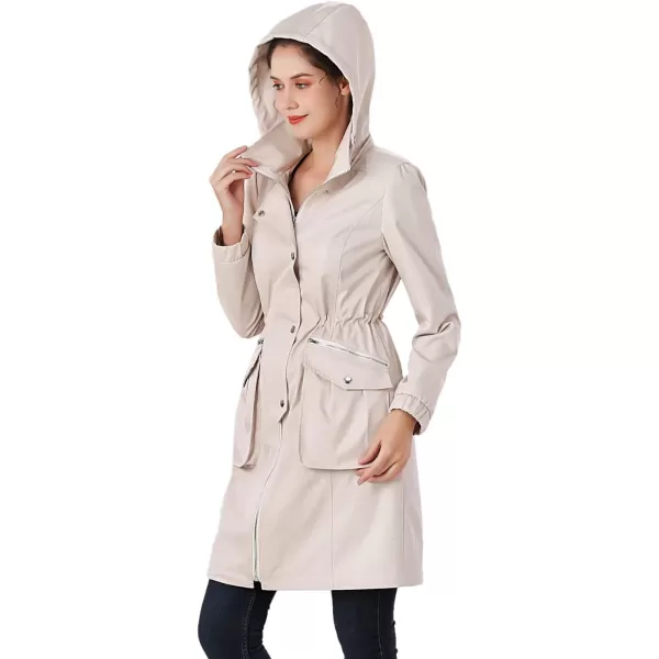 imageBGSD Women Ariah Waterproof Hooded Rain Jacket Parka Coat  Regular ampamp Plus SizeBiscuit