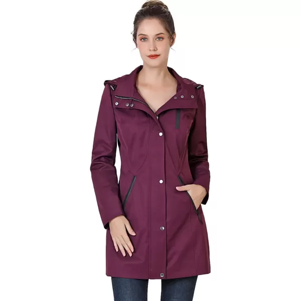 imageBGSD Women Easton Waterproof Hooded Anorak Rain Jacket  Regular ampamp Plus SizeGrape Wine