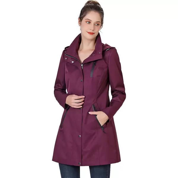 imageBGSD Women Easton Waterproof Hooded Anorak Rain Jacket  Regular ampamp Plus SizeGrape Wine