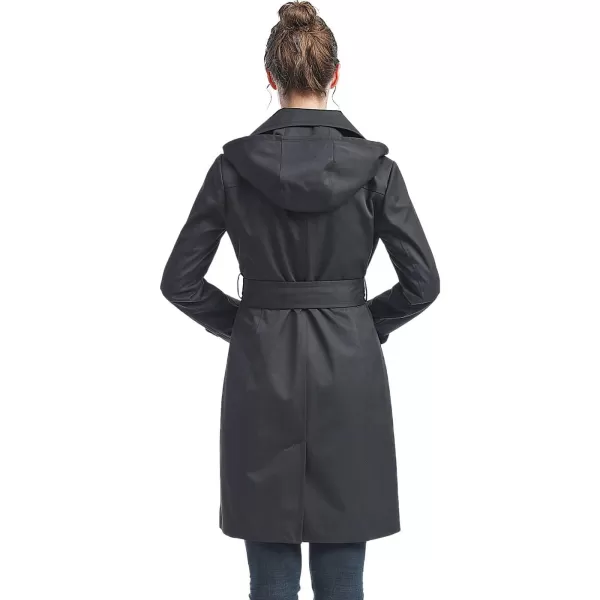 imageBGSD Women Eva Waterproof Hooded Trench Coat  Regular ampamp Plus SizeBlack