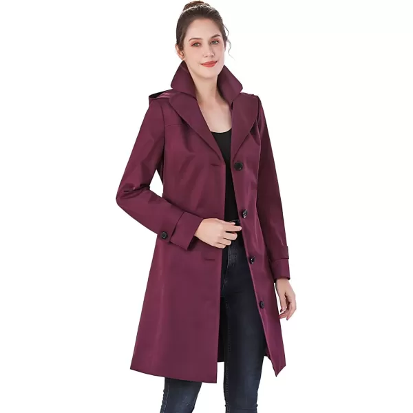 imageBGSD Women Eva Waterproof Hooded Trench Coat  Regular ampamp Plus SizeGrape Wine