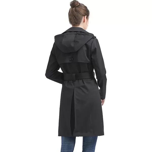 imageBGSD Women Gabby Waterproof Hooded Trench Coat  Regular ampamp Plus SizeBlack