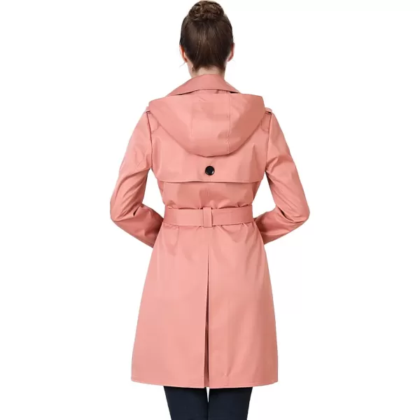 imageBGSD Women Gabby Waterproof Hooded Trench Coat  Regular ampamp Plus SizeGuava