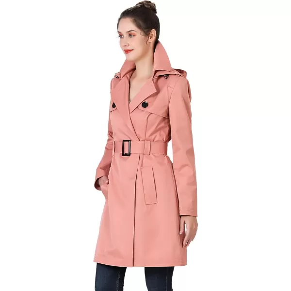 imageBGSD Women Gabby Waterproof Hooded Trench Coat  Regular ampamp Plus SizeGuava