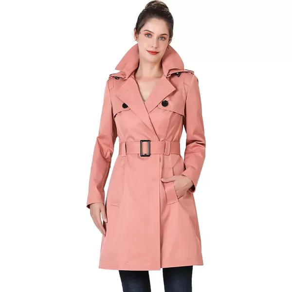 imageBGSD Women Gabby Waterproof Hooded Trench Coat  Regular ampamp Plus SizeGuava