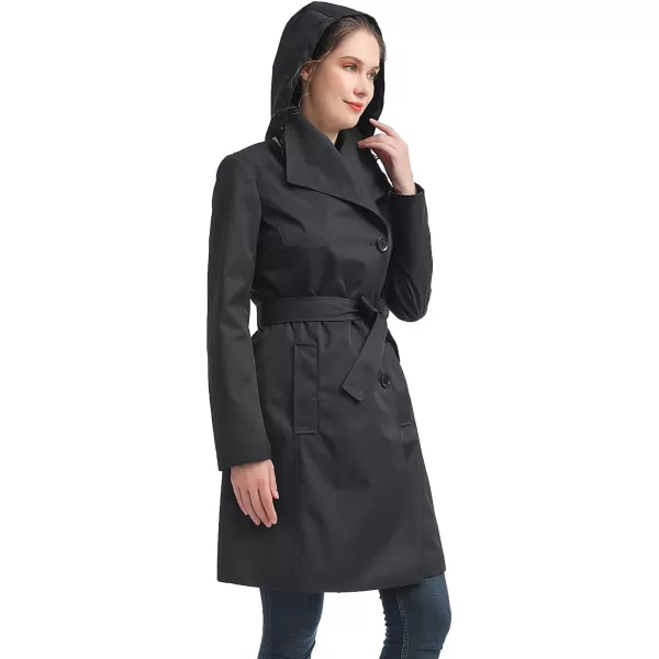 imageBGSD Women Jessie Waterproof Hooded Trench Coat  Regular ampamp Plus SizeBlack