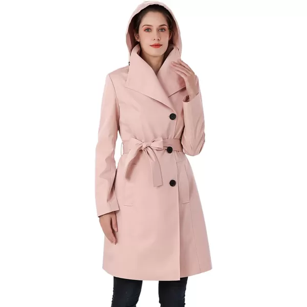 imageBGSD Women Jessie Waterproof Hooded Trench Coat  Regular ampamp Plus SizeBlush