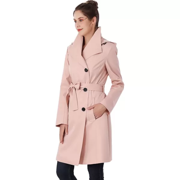 imageBGSD Women Jessie Waterproof Hooded Trench Coat  Regular ampamp Plus SizeBlush