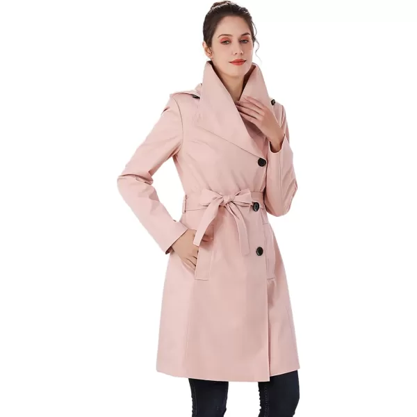 imageBGSD Women Jessie Waterproof Hooded Trench Coat  Regular ampamp Plus SizeBlush