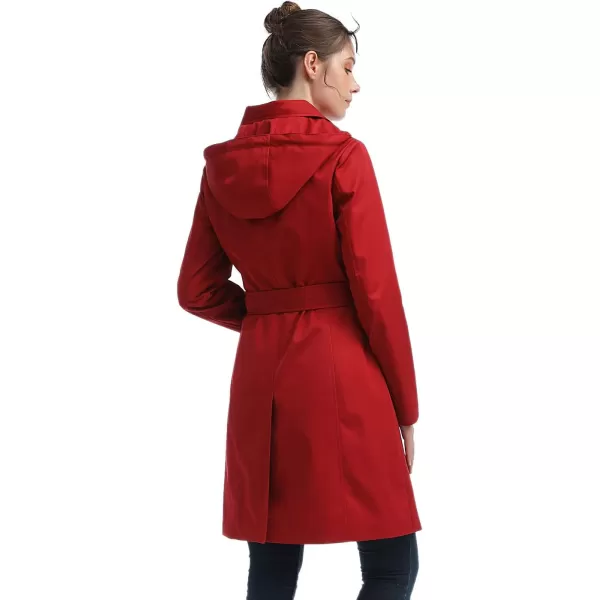 imageBGSD Women Jessie Waterproof Hooded Trench Coat  Regular ampamp Plus SizeRed