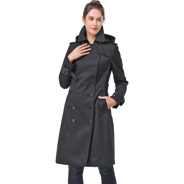 imageBGSD Women Karla Waterproof Trench Coat  Regular ampamp Plus SizeBlack