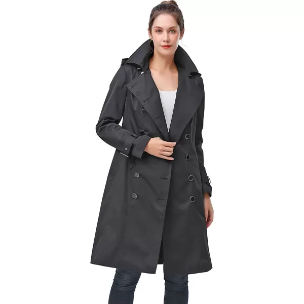 imageBGSD Women Karla Waterproof Trench Coat  Regular ampamp Plus SizeBlack