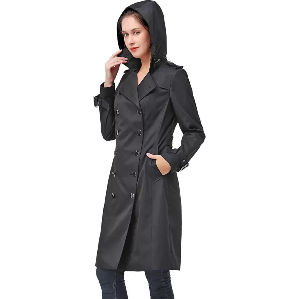 imageBGSD Women Karla Waterproof Trench Coat  Regular ampamp Plus SizeBlack