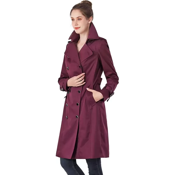 imageBGSD Women Karla Waterproof Trench Coat  Regular ampamp Plus SizeGrape Wine