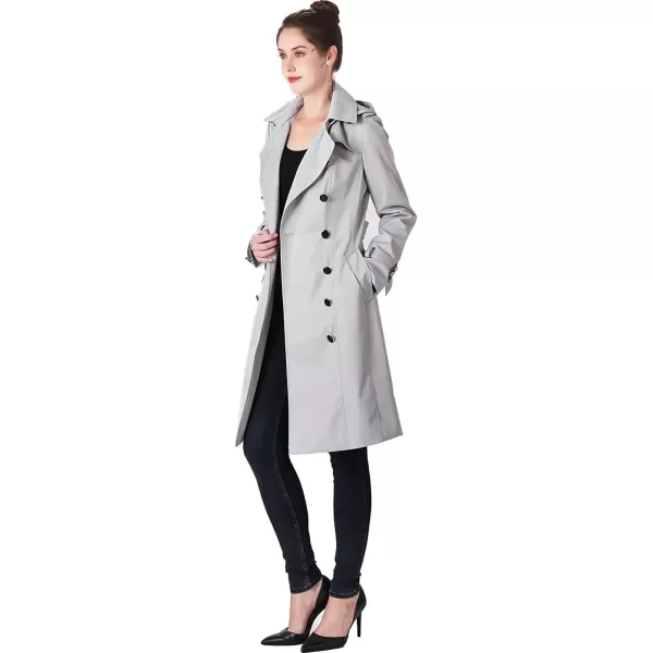 imageBGSD Women Karla Waterproof Trench Coat  Regular ampamp Plus SizeGray