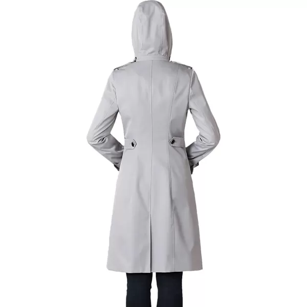 imageBGSD Women Karla Waterproof Trench Coat  Regular ampamp Plus SizeGray