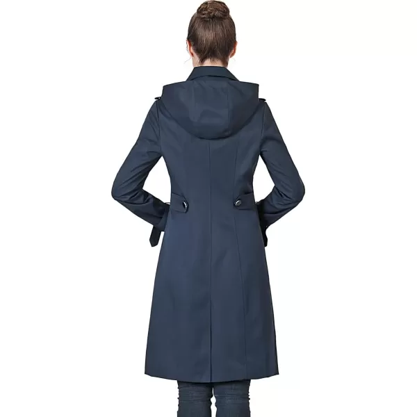 imageBGSD Women Karla Waterproof Trench Coat  Regular ampamp Plus SizeNavy