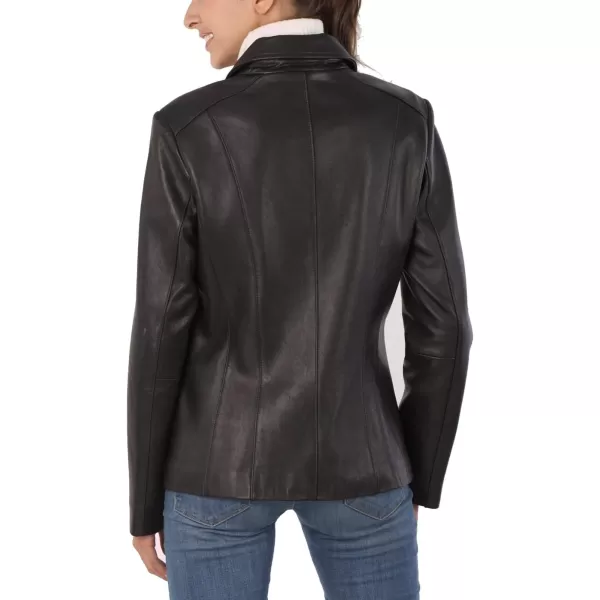 imageBGSD Women Miranda Lambskin Leather Jacket Also available in Plus Size ampamp PetiteBlack