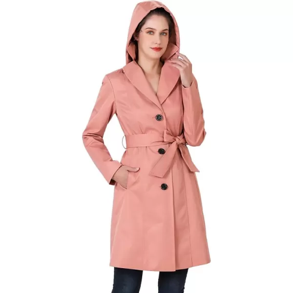 imageBGSD Women Aleah Waterproof Hooded Trench Coat  Regular ampamp Plus SizeGuava