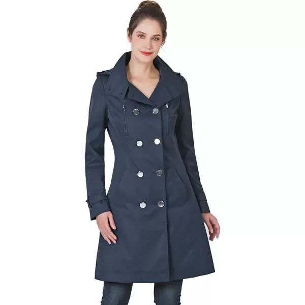 imageBGSD Women Amari Waterproof Hooded Trench Coat  Regular ampamp Plus SizeNavy