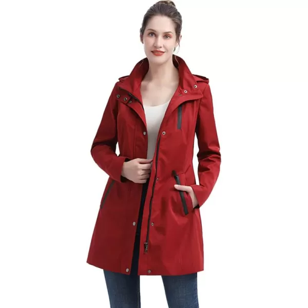 imageBGSD Women Easton Waterproof Hooded Anorak Rain Jacket  Regular ampamp Plus SizeRed