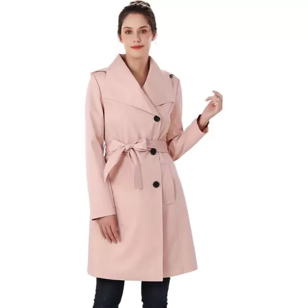 imageBGSD Women Jessie Waterproof Hooded Trench Coat  Regular ampamp Plus SizeBlush