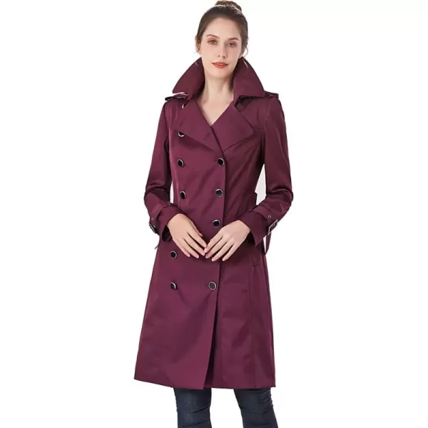 imageBGSD Women Karla Waterproof Trench Coat  Regular ampamp Plus SizeGrape Wine