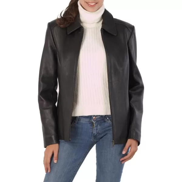 imageBGSD Women Miranda Lambskin Leather Jacket Also available in Plus Size ampamp PetiteBlack