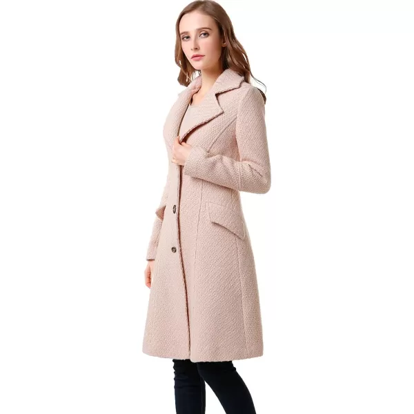 imageBGSD Women Boucle Wool Blend Walking CoatBlush