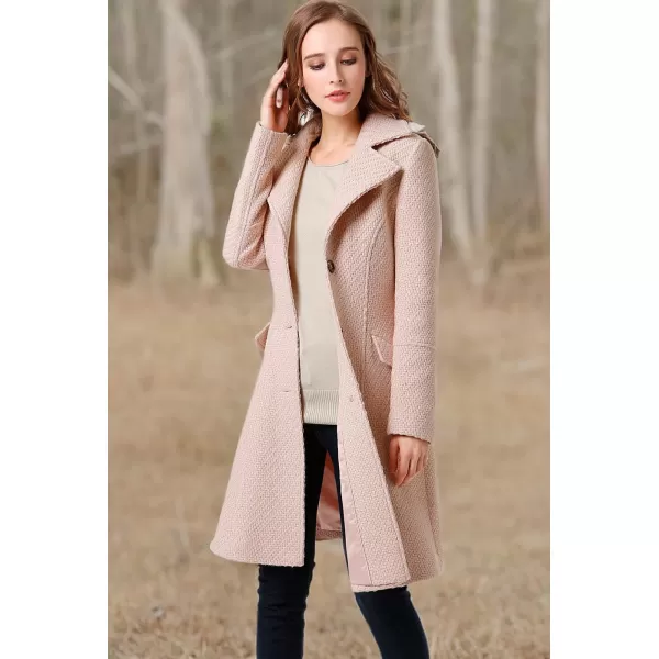 imageBGSD Women Boucle Wool Blend Walking CoatBlush