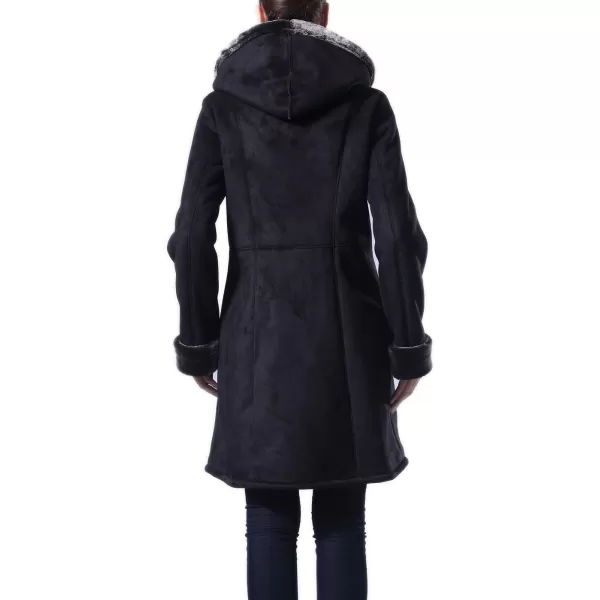 imageBGSD Womens Abrienne Hooded Faux Shearling Walking Coat Small