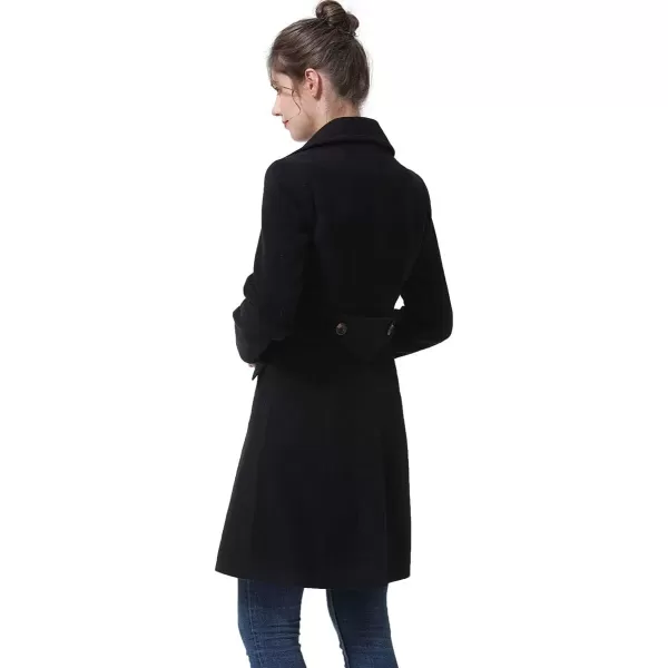 imageBGSD Women Ada Wool Blend Single Breasted Walking Coat Also available in Plus Size and PetiteBlack