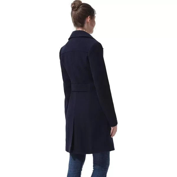 imageBGSD Women Kim Wool Blend Single Breasted Walking Coat Also available in Plus Size and PetiteBlack