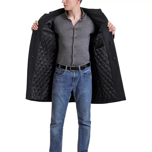 imageBGSD Men Jacob Cashmere Wool Blend Single Breasted Walking Top Coat Also available in Big and TallBlack