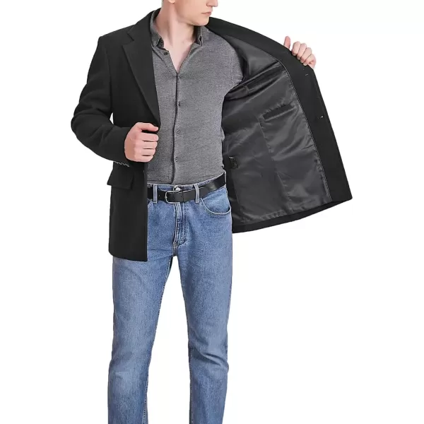 imageBGSD Men Duke Cashmere Wool Blend Single Breasted Walking Sports Coat Also available in Big and TallBlack