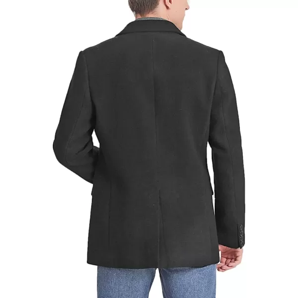 imageBGSD Men Duke Cashmere Wool Blend Single Breasted Walking Sports Coat Also available in Big and TallBlack