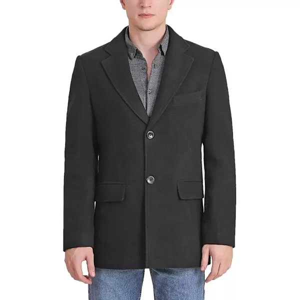 imageBGSD Men Duke Cashmere Wool Blend Single Breasted Walking Sports Coat Also available in Big and TallBlack