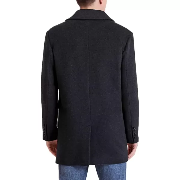imageBGSD Men Michael Cashmere Wool Blend Single Breasted Walking Car Coat Also available in Big and Tall and ShortBlack