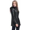 imageBGSD Women Amanda Hooded Lambskin Leather Parka Coat Also available in Plus Size ampamp PetiteBlack