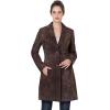 imageBGSD Women Mary Suede Leather Long Walking Coat Also available in Plus Size ampamp PetiteBrown