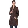 imageBGSD Women Mary Suede Leather Long Walking Coat Also available in Plus Size ampamp PetiteBrown