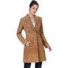 imageBGSD Women Mary Suede Leather Long Walking Coat Also available in Plus Size ampamp PetiteCaramel