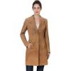 imageBGSD Women Mary Suede Leather Long Walking Coat Also available in Plus Size ampamp PetiteCaramel