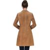 imageBGSD Women Mary Suede Leather Long Walking Coat Also available in Plus Size ampamp PetiteCaramel