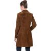 imageBGSD Women Mary Suede Leather Long Walking Coat Also available in Plus Size ampamp PetiteTobacco