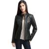 imageBGSD Women Mila Lambskin Leather Jacket Also available in Plus Size ampamp PetiteBlack