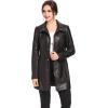 imageBGSD Women Jocelyn Lambskin Leather Car Coat Also available in Plus Size ampamp PetiteBlack