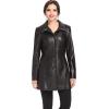 imageBGSD Women Jocelyn Lambskin Leather Car Coat Also available in Plus Size ampamp PetiteBlack