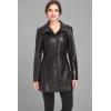 imageBGSD Women Jocelyn Lambskin Leather Car Coat Also available in Plus Size ampamp PetiteBlack